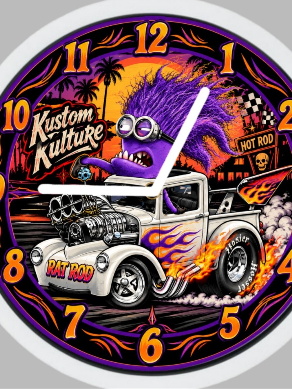 Kustom Kulture Halloween Christmas Thanksgiving Purple Big Angry Hungry Monster